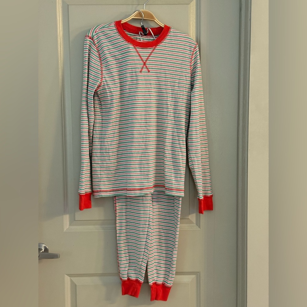 Pact Women's Candy Cane Stripe Holiday Pajama Set Size S